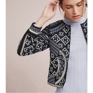 Bendito Pie/Anthropologie Beaded Cropped Jacket